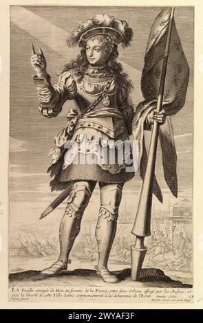 La Pucelle d'Orléans Gilles Rousselet French Abraham Bosse French after Claude Vignon French 1647 Foto Stock