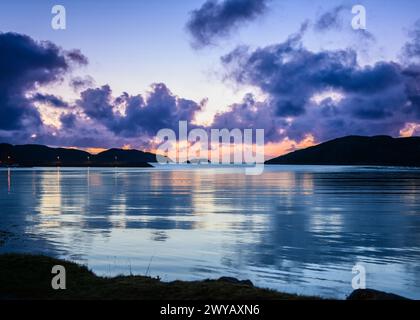 Tramonto a Lochinver Foto Stock