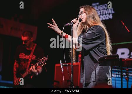 14 marzo 2024 - Austin, Texas: I pulitori a secco si esibiscono sul palco dell'Ambasciata di musica Britannica al SXSW 2024. Foto: Thomas Jackson Foto Stock