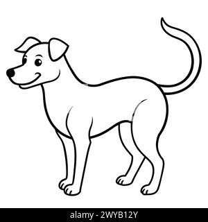 DESIGN ARTISTICO DELLA LINEA DI CANE Illustrazione Vettoriale