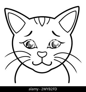 DESIGN CAT LINE ART Illustrazione Vettoriale