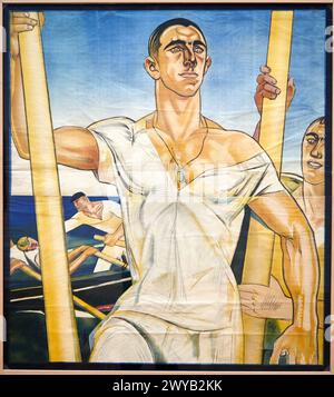 "San Sebastián, regate per barche a remi", 1930, Aurelio Arteta (1879-1940), Museo de Bellas Artes, Bilbao, Bizkaia, Paesi Baschi, Spagna. Foto Stock