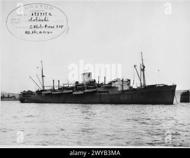 LA MARINA POLACCA IN GRAN BRETAGNA, 1939-1947 - la nave da trasporto della Marina polacca MS Sobieski all'ancora sul Clyde, novembre 1942. , Polish Navy, Polish Merchant Navy, MS Sobieski, troopship, (1938) Foto Stock