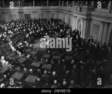 LA VISITA DEL SIGNOR CHURCHILL IN AMERICA. 26 DICEMBRE 1941, SENATO, WASHINGTON DC, USA. La scena all'interno della camera del Senato durante il discorso del primo Ministro al Congresso. , Foto Stock