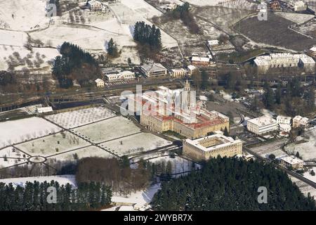 Neve, Santuario di Loiola, Azpeitia. Guipuzcoa, Paesi Baschi, Spagna. Foto Stock