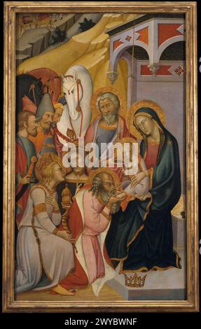 The Adoration of the Magi (c. 1390), tempera e oro su legno, Metropolitan Museum of Art, New York Bartolo di Fredi Foto Stock