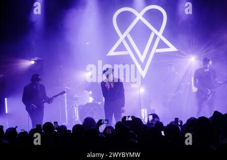 VV (Ville Valo) si esibisce al Fuzz Live Music Club, Atene / Grecia, aprile 2024 Foto Stock