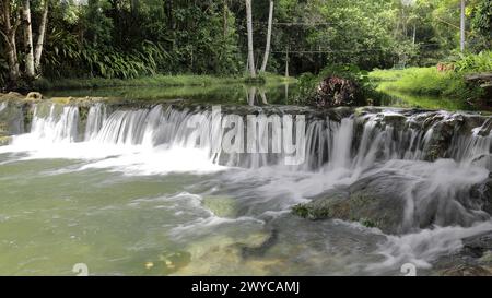 145 Baños del Rio San Juan-San Juan River Baths, serie di piscine naturali di acqua dolce tra piccole cascate, famose per il nuoto. Las Terrazas-Cuba. Foto Stock