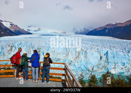 Ghiacciaio Perito Moreno. Parco nazionale Los Glaciares. Lago Argentino. Vicino a EL Calafate. Provincia di Santa Cruz. Patagonia. Argentina. Foto Stock