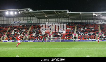 Rotherham, Regno Unito. 5 aprile 2024. Gli Empty Rotherham sono davanti al Rotherham United FC contro Plymouth Argyle FC all'Aesseal New York Stadium, Rotherham, Inghilterra, Regno Unito il 5 aprile 2024 Credit: Every Second Media/Alamy Live News Foto Stock