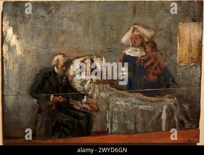 Study for Science and Charity, 1897, Pablo Picasso (1881-1973), Museo Museu Picasso, Barcellona, Catalogna, Spagna. Foto Stock