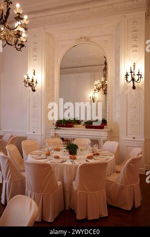 Sala da pranzo di gala, Palacio de Miramar, San Sebastian, Gipuzkoa, Euskadi, Spagna. Foto Stock