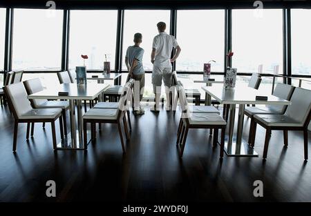 Ristorante nell'Euromast. Rotterdam. Paesi Bassi. Foto Stock