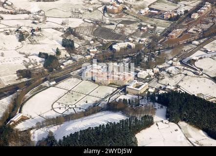 Neve, Santuario di Loiola, Azpeitia. Guipuzcoa, Paesi Baschi, Spagna. Foto Stock