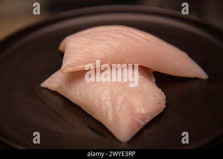 Filetti Red Snapper grezzi non stagionati Foto Stock