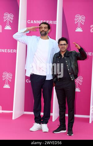 Cannes, Francia. 5 aprile 2024. CANNES, Francia 5. Aprile 2024; Ramzy Bedia e Jamel Debbouze partecipano alla cerimonia di apertura durante il 7 ° Festival Internazionale di Canneseries il 5 aprile 2024 a Cannes, Francia., foto e copyright Thierry CARPICO/ATP Images (CARPICO Thierry/ATP/SPP) credito: SPP Sport Press Photo. /Alamy Live News Foto Stock