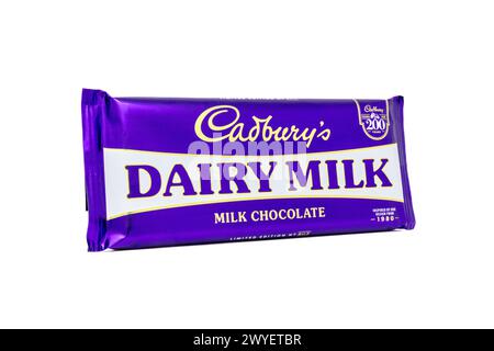 Cadbury Dairy Milk 1980, confezione in edizione limitata che celebra i 200 anni del cioccolato Cadbury. Foto Stock