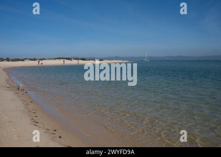 Isla deserta, Faro, Algarve, Portogallo Foto Stock