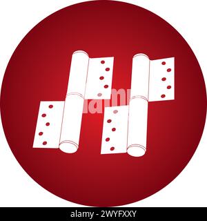 Disegno dell'illustrazione vettoriale dell'icona della cerniera della portiera Illustrazione Vettoriale