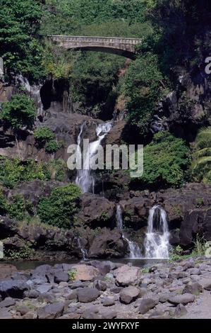 Maui, Hawaii, U.S.A. - sette piscine sacre, OHE'o Gulch Foto Stock