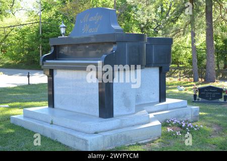 Madge Ward piano Monument-Tyler, Texas USA Foto Stock