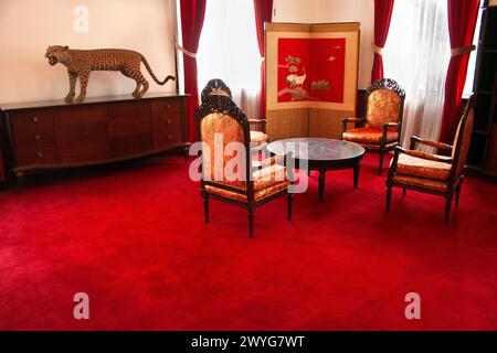 Interno del palazzo dell'indipendenza a Saigon ho chi Minh in Vietnam nel sud-est asiatico Foto Stock