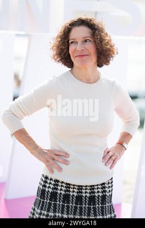 Cannes, Francia. 6 aprile 2024. Sylvie Flepp ha partecipato al Plus Belle la vie Photocall come parte del 7° Festival Internazionale di CannesSeries a Cannes, Francia, il 6 aprile 2024. Foto di Aurore Marechal/ABACAPRESS.COM credito: Abaca Press/Alamy Live News Foto Stock