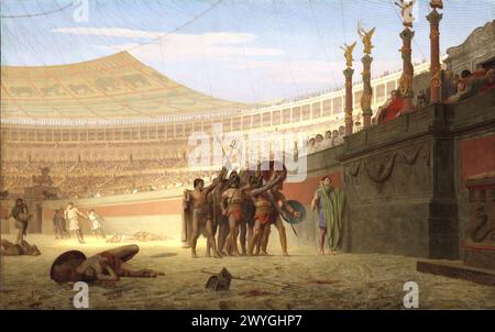 Ave Cesare! Morituri te Salutant, 1859, Galleria d'arte dell'Università di Yale Jean-Léon Gérôme Foto Stock