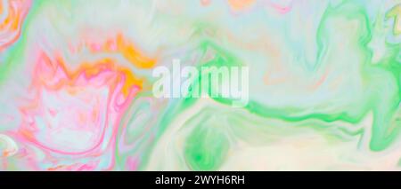 Soft Pastel Fluid Art Abstract con forme multicolore vorticose Foto Stock