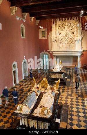 Salle des gardes, Tomba di Giovanni senza paura e Margherita di Baviera, 1400, Ducs de Bourgogne, Museo delle Belle Arti, Musée des Beaux-Arts, Digione, Cote d'Or, regione della Borgogna, Borgogna, Francia, Europa. Foto Stock