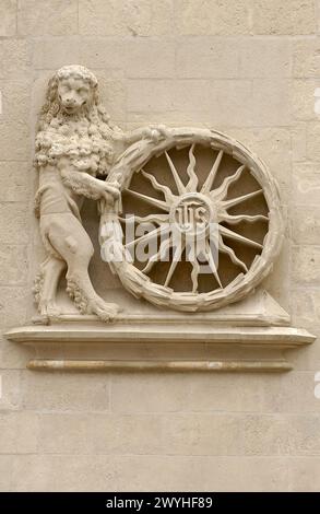 Portada de la Pellejería (porta Pellejería). Burgos. Castilla-León. Spagna. Foto Stock