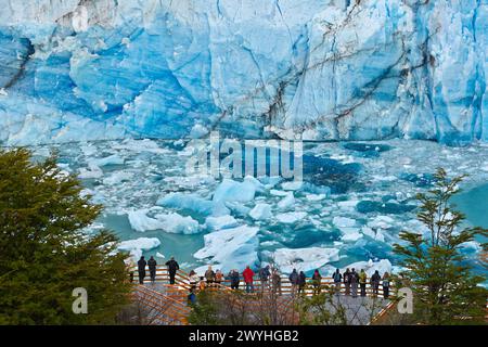 Ghiacciaio Perito Moreno. Parco nazionale Los Glaciares. Lago Argentino. Vicino a EL Calafate. Provincia di Santa Cruz. Patagonia. Argentina. Foto Stock