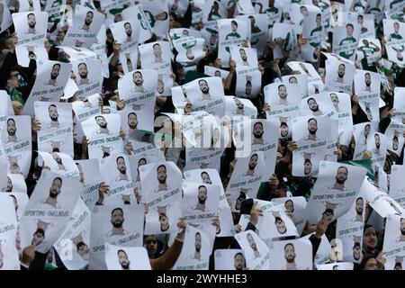 6 aprile 2024. Lisbona, Portogallo. Tifosi sportivi durante la partita del Matchday 28 di Liga Portugal Betclic, Sporting CP vs SL Benfica crediti: Alexandre de Sousa/Alamy Live News Foto Stock