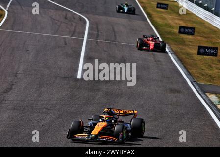 Suzuka, Giappone. 7 aprile 2024. Oscar Piastri (AUS) McLaren MCL38. 07.04.2024. Formula 1 World Championship, Rd 4, Japanese Grand Prix, Suzuka, Giappone, giorno della gara. Il credito fotografico dovrebbe essere: XPB/Alamy Live News. Foto Stock