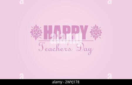 Happy Teachers Day Tribute Inspiring Text Designs Illustrazione Vettoriale