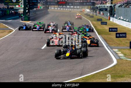 Suzuka, Japon. 7 aprile 2024. Partenza durante la Formula 1 MSC Cruises Japanese Grand Prix 2024, 4° round del Campionato del mondo di Formula 1 2024 dal 5 al 7 aprile 2024 sul Suzuka International Racing Course, a Suzuka, Giappone - foto DPPI Credit: DPPI Media/Alamy Live News Foto Stock