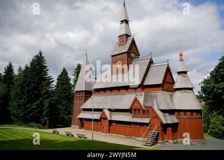 Chiesa vichinga a Hahnenklee, bassa Sassonia, Germania Foto Stock