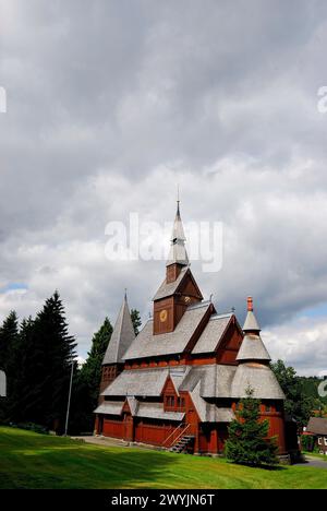 Chiesa vichinga a Hahnenklee, bassa Sassonia, Germania Foto Stock