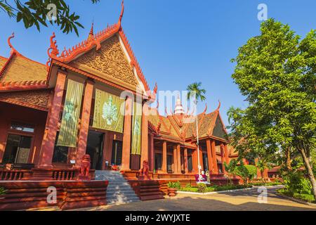 Cambogia, Phnom Penh, distretto di Doun Penh, Museo Nazionale della Cambogia Foto Stock