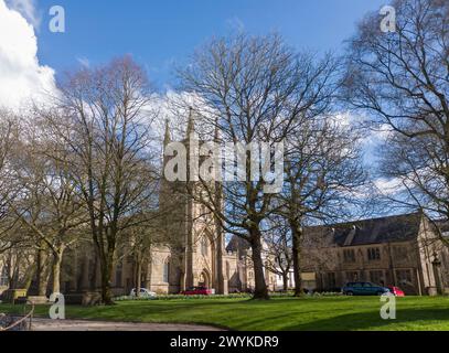 La cattedrale di Blackburn Saint Mary the Virgin with St Paul è una cattedrale anglicana situata a Blackburn, Lancashire, Regno Unito Foto Stock