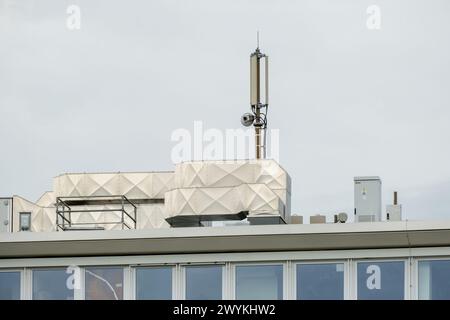 sistema antenna su tetto piatto Foto Stock