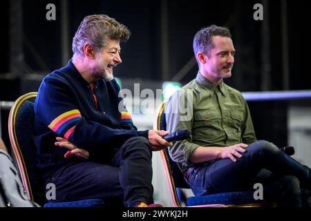 ComicCon 2023, Highland Centre, Scotland, Andy Serkis ed Elijah Wood Foto Stock