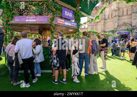 Underbelly Bristo Square, McEwan Hall Edinburgh Fringe Festival Foto Stock