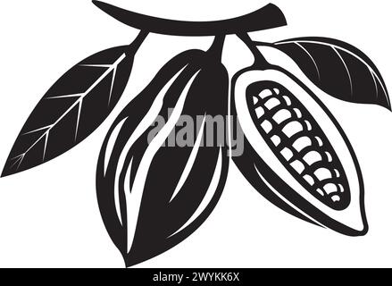 Cacao, logo cacao icona vettoriale disegno illustrativo Illustrazione Vettoriale