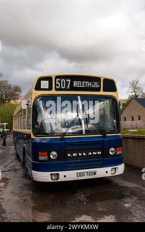 Leyland National a Brough. Cumbria Easter Rally 2024. Foto Stock