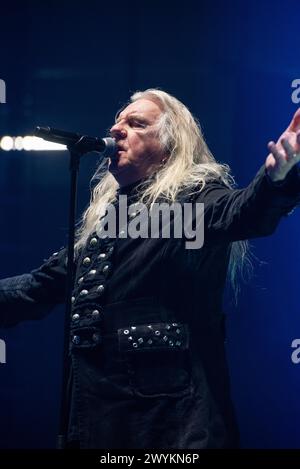 6 aprile 2024: La cantante sassone Biff Byford suona un concerto a Milano Foto Stock