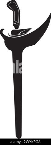 modello di disegno vettoriale dell'icona del logo keris Illustrazione Vettoriale