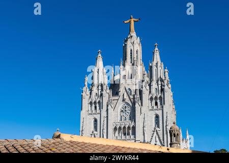 Die Kirche Temple Expiatori del Sagrat Cor auf dem Tibidabo a Barcellona, Spanien Barcelona Katalonien Spanien *** The Temple Expiatori del Sagrat Cor Foto Stock