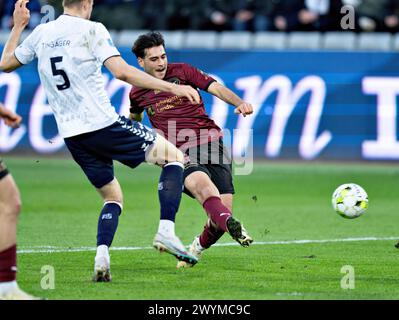 Aral Simsir del Midtjylland nel 3F Superliga match tra AGF e FC Midtjylland al Ceres Park di Aarhus, domenica 7 marzo 2024. (Foto: Henning Bagger/Ritzau Scanpix) Foto Stock