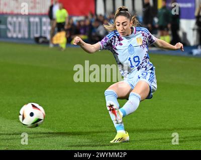 LOVANIO - Olga di Spagna durante la partita di qualificazione al Campionato europeo femminile nel gruppo A2 tra Belgio e Spagna allo stadio Den Dreef il 5 aprile 2024 a Lovanio, Belgio. ANP | Hollandse Hoogte | GERRIT VAN COLOGNE Foto Stock